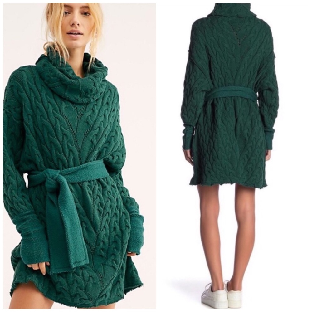 Free People Cable Knit Sweater Dress / Tunic